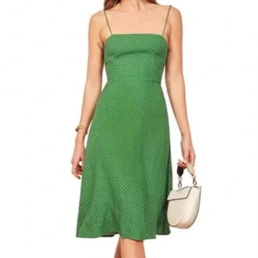 Reformation PEACH MIDI DRESS IN VERITAS size 0